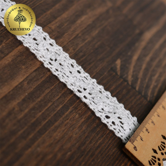 Тесьма вязаная KRUZHEVO 25мм TBY.5012 цв.02 белый уп.25м Тесьма вязаная KRUZHEVO 25мм TBY.5012 цв.02 белый уп.25м