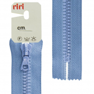 30289_Молния riri тракторная неразъемная, 6 мм, 22 cм, цвет 2630, сине-голубой