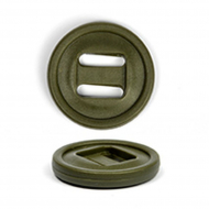 Пуговицы пластик Канада цв.черный 27L-17мм, 2 прокола, 1000 шт