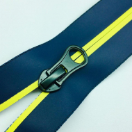 Молния водостойкая №7В5 полоса матовый н/р 16см темно синий 058/желтый 001