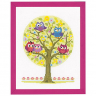 Набор для вышивания VERVACO арт.PN-0146618 Маленькие совята 23х30 см