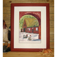 186688_Набор для вышивания: "Ферма с курицей"