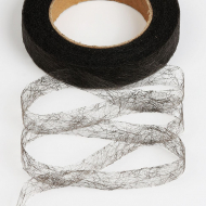 Паутинка Idealtex 15мм цв.черный 23 г/м? рул.25м