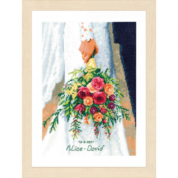 Набор для вышивания VERVACO арт.PN-0189338 Свадебный букет 21х29 см