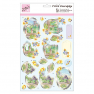 184077_Бумага фольгированная с высечкой для создания объемных композиций (Папертоль) "Церковь"