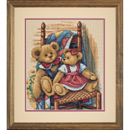 Набор для вышивания DIMENSIONS арт.DMS-35103 Мишки на стуле 30х36 см