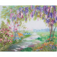 Набор для вышивания PANNA Живая картина арт. JK-2086 Цветущая глициния 32х26 см
