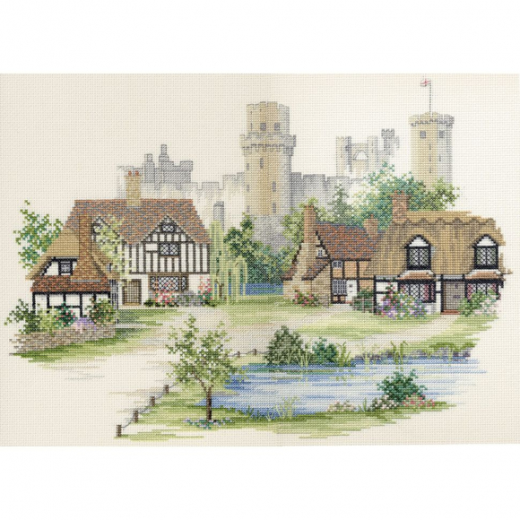 Набор для вышивания DERWENTWATER DESIGNS арт.DW14VE21 Warwickshire Village 40х25 см