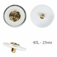 Пуговицы пластик TBY.J.1830 цв.07 белый 40L-25мм, на ножке, 36шт Пуговицы пластик TBY.J.1830 цв.07 белый 40L-25мм, на ножке, 36шт