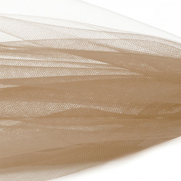 Еврофатин мягкий матовый Hayal Tulle арт.HT.S шир.300см, 100% полиэстер цв.48 уп.50м - т.бежевый