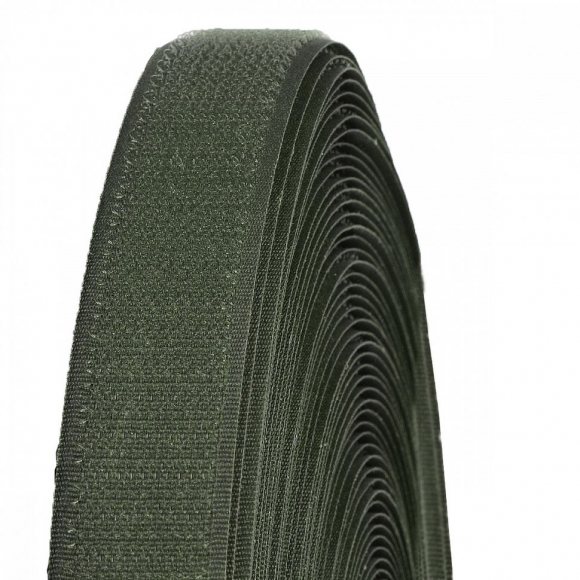 Лента липучка TBY пришивная кач.B шир.25мм цв.F327 хаки уп.25м (крючок)