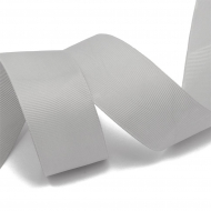 Лента Ideal репсовая в рубчик шир.38мм цв. 007 св.серый уп.27,42м