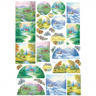 38665_Карта для декупажа "Дом в лесу"