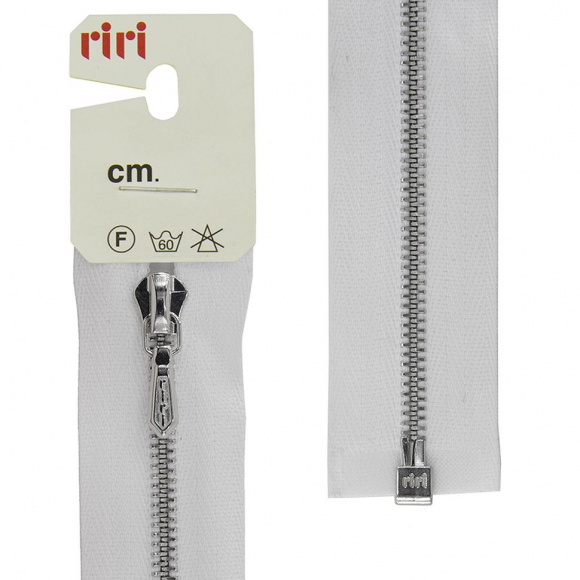 137361_Молния металл, Ni, слайдер Tropf, 4 мм, разъёмная однозамковая, 80 см, цвет 2101, белый