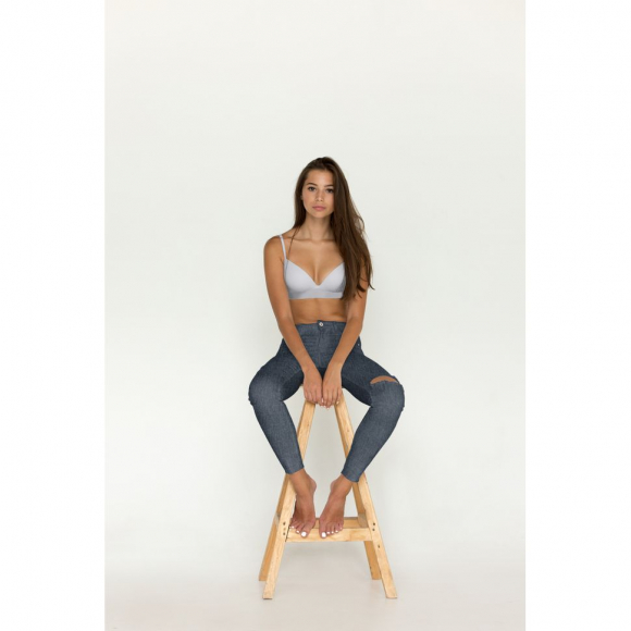 Ткань Джинс 213 г/м? 80% полиэстер, 15% вискоза, 5% спандекс шир.150 см арт.Р.18514.04 цв.04 синий уп.25м