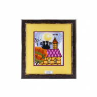 121588_Вышитая картина "Кошки на крыше"