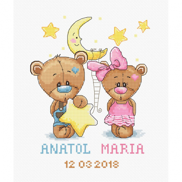 Набор для вышивания LUCA-S арт. B1148 Метрика, Анатолий и Мария 13,5х17 см Набор для вышивания LUCA-S арт. B1148 Метрика, Анатолий и Мария 13,5х17 см