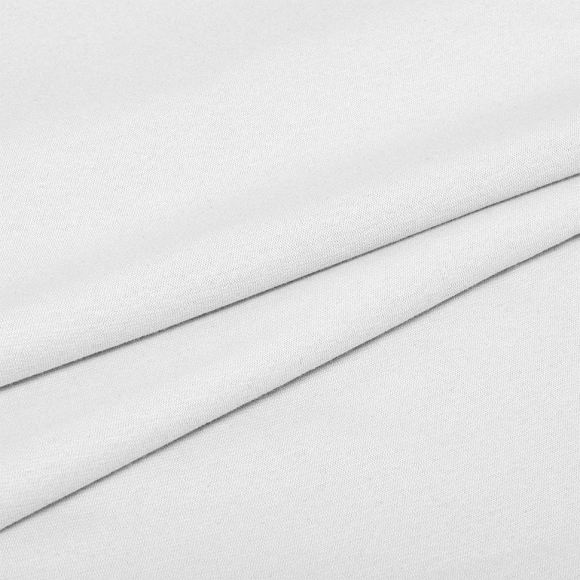Ткань трикотаж Рибана с лайкрой 215г пенье 80-90см белый уп.3м