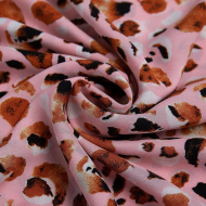 Ткань Штапель 105 г кв.м 100% вискоза шир.145 см арт.Р.31261.04 цв.04 розовый уп.30м