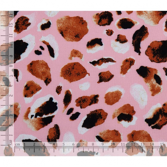 Ткань Штапель 105 г кв.м 100% вискоза шир.145 см арт.Р.31261.04 цв.04 розовый уп.30м