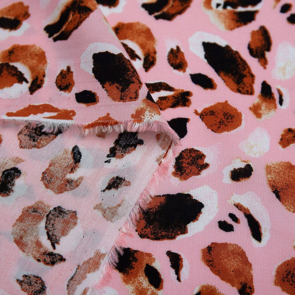 Ткань Штапель 105 г кв.м 100% вискоза шир.145 см арт.Р.31261.04 цв.04 розовый уп.30м