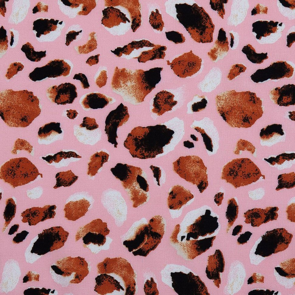 Ткань Штапель 105 г кв.м 100% вискоза шир.145 см арт.Р.31261.04 цв.04 розовый уп.30м