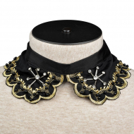 Воротник пришивной арт.TBY.HX-31 48х10,5см цв.02 черный