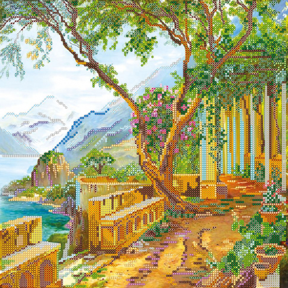 Схема на холсте АБРИС АРТ арт. AC-284 Средиземноморье 30х30 см Схема на холсте АБРИС АРТ арт. AC-284 Средиземноморье 30х30 см