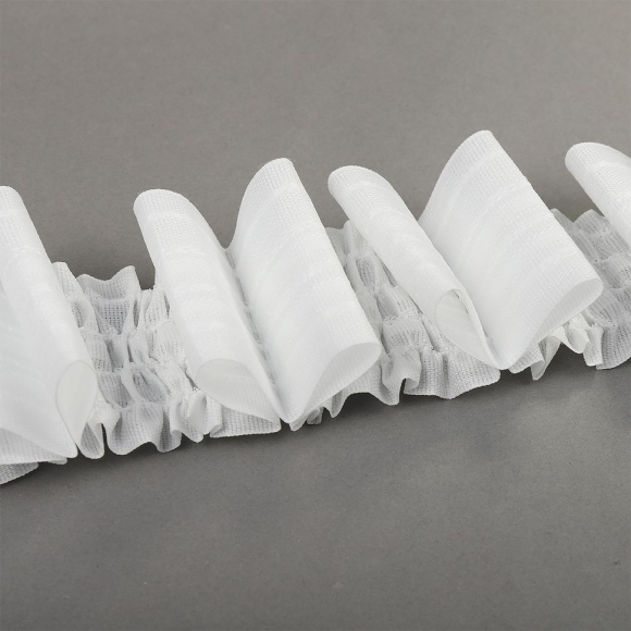 Лента шторная 60мм сборка бант арт.П-093К цв.белый уп.50м