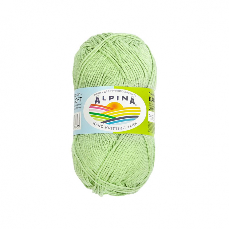 Пряжа ALPINA BABY SUPER SOFT (50% хлопок, 50% бамбук) 10х50г/150м цв.07 св.зеленый