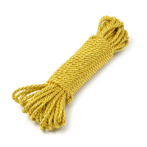 Шнур витой мебельный арт.SHDV012 5мм уп.10м ярк.золото Шнур витой мебельный арт.SHDV012 5мм уп.10м ярк.золото