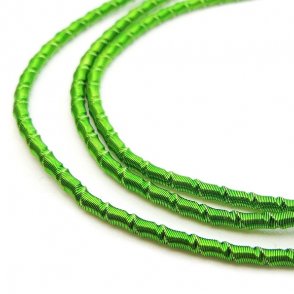 Канитель мягкая, фигурная арт.KAN/LB 2-14 матовый, цв.зеленый травяной уп.100 г