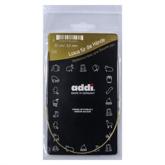 15146_Спицы, круговые, супергладкие, addiClassic №3, 30 см. 15146_Спицы, круговые, супергладкие, addiClassic №3, 30 см.