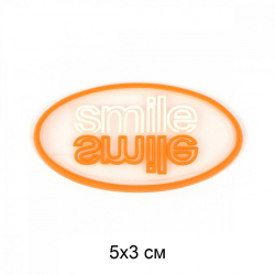 Аппликации пришивные арт.TBY.2359 Smile цв.оранжевый 5х3см уп.20шт