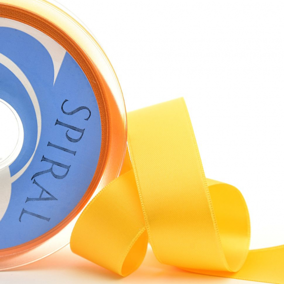 Лента атласная двусторонняя SAFISA, 3 мм, 100 м, цвет 22, спелый манго