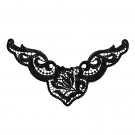 Кружевная вставка арт.TR.7033 230х130мм цв.2 черный уп.10шт