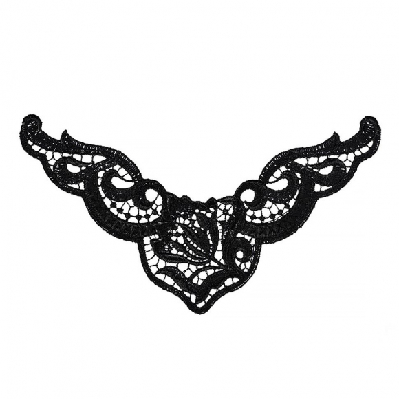 Кружевная вставка арт.TR.7033 230х130мм цв.2 черный уп.10шт