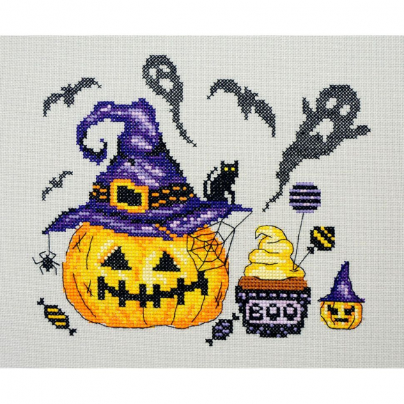 Набор для вышивания МАРЬЯ ИСКУСНИЦА арт.09.003.05 Тыква в шляпе 16х20 см