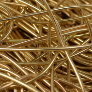 Канитель мягкая, гладкая арт.KAN/MD0,7-06 глянец, цв.светлое золото уп.100 г