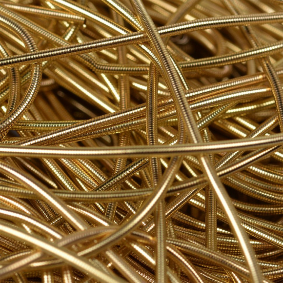 Канитель мягкая, гладкая арт.KAN/MD0,7-06 глянец, цв.светлое золото уп.100 г