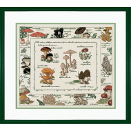 Набор для вышивания Le Bonheur des Dames арт.1193 Les Champignons (Грибы) 50х46 см