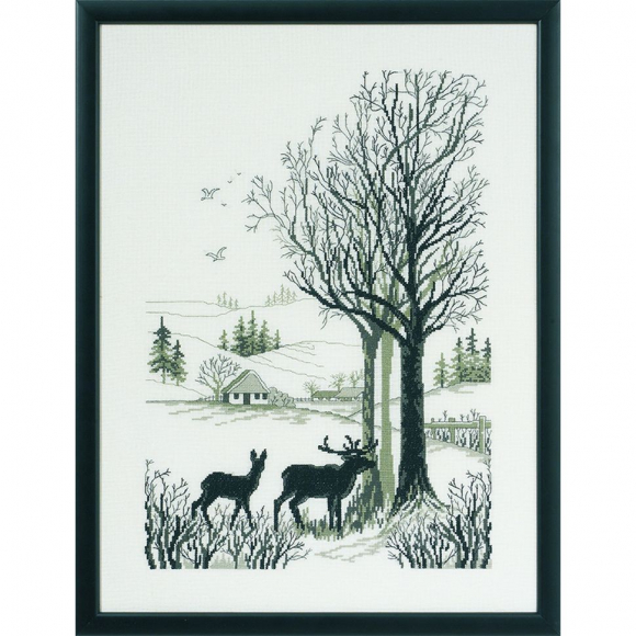 Набор для вышивания PERMIN арт.90-1108 Олени 45х60 см Набор для вышивания PERMIN арт.90-1108 Олени 45х60 см