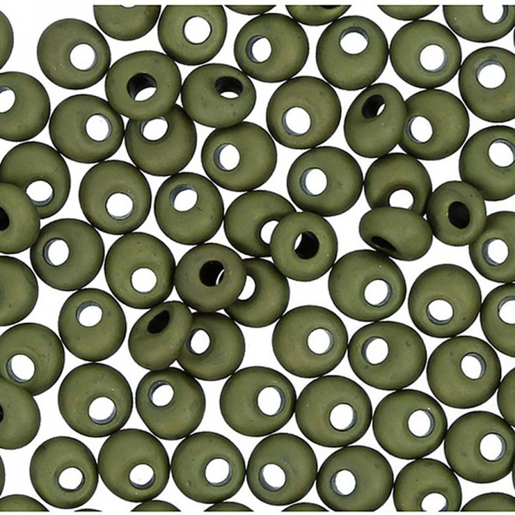 Бисер Япония "TOHO" MAGATAMA №4  3 мм 5 х 5 г №0617 т.оливковый