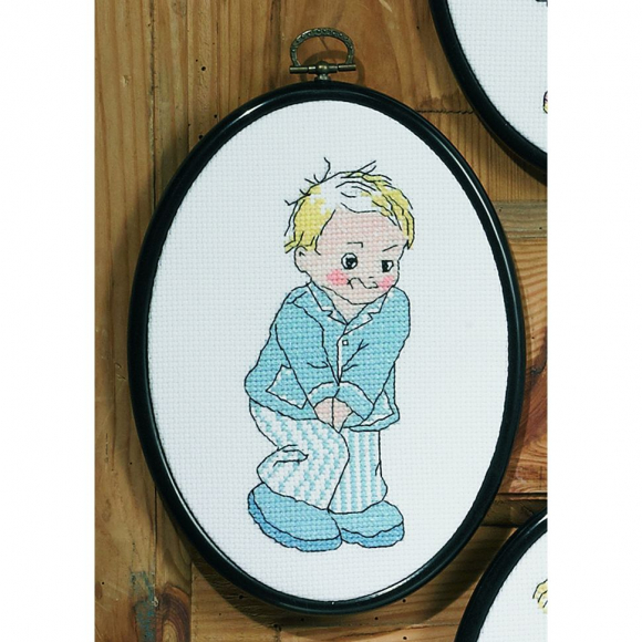 Набор для вышивания PERMIN арт.12-5767 WC мальчик 13х18 см