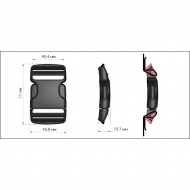 Фастекс 40мм FD40 цв.черный нагрузка 80 кг уп.100 шт