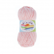 Пряжа ALPINA HOLLY MELANGE (100% мерсеризованный хлопок) 10х50г/200м цв.01 св.розовый/т.розовый