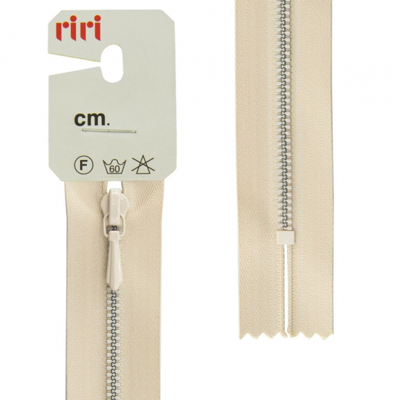 30099_Молния металл крашеная неразъёмная, слайдер Tropf, 3 мм,20 см, цвет 2230, светло-бежевый 30099_Молния металл крашеная неразъёмная, слайдер Tropf, 3 мм,20 см, цвет 2230, светло-бежевый