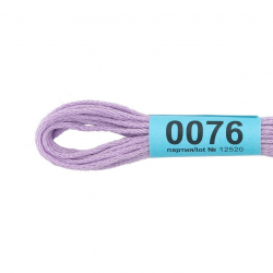 Нитки для вышивания Gamma мулине (0001-0206) 100% хлопок 24 x 8 м цв.0076 св.сиреневый