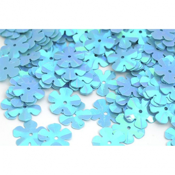 Пайетки россыпью арт.TBY-FLK465 14мм цв.017 голубой уп.50г