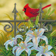 Схема на холсте АБРИС АРТ арт. AC-440 Белые лилии 20х20 см